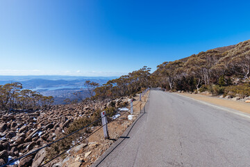 Wall Mural - View from Mt Wellington over Hobart Tasmania Australia