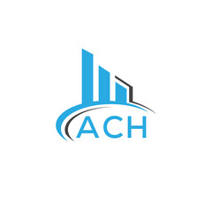 ACH letter logo. ACH blue image. ACH Monogram logo design for entrepreneur and business. ACH best icon.
