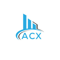 ACX letter logo. ACX blue image. ACX Monogram logo design for entrepreneur and business. ACX best icon.
