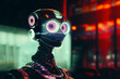 © ADDICTIVE STOCK - Portrait of a robot looking away
