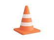 3d orange traffic cone construction improvement zone