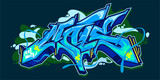 Fototapeta Młodzieżowe - Abstract Word Mals Graffiti Style Font Lettering Vector Illustration