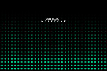 Wall Mural - abstract technology background with halftone. modern template banner with green gradient color. new 