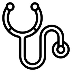 Wall Mural - stethoscope line icon