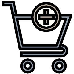 Sticker - Add to Cart Colored Line Icon