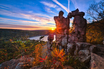 Devil's Lake Sunset, Devil's Lake State Park. Baraboo, WI.