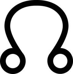 ascending lunar node astrology symbol minimal with no background.
