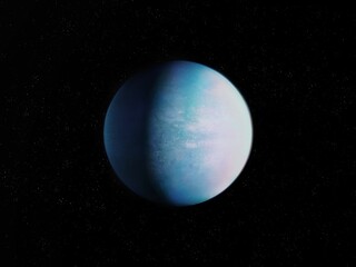 Wall Mural - spectacular exoplanet, sci-fi wallpaper. planet with atmosphere, perfect place for alien life. dista