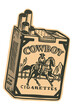 Vintage cowboy Cigarette pack - hand drawn illustration