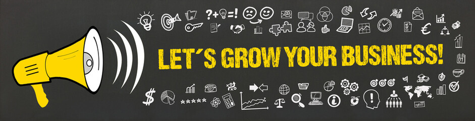 Sticker - let's grow your business!