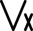 Vertex astrology symbol minimal with no background.
