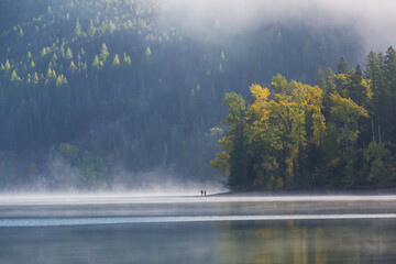 Canvas Print - Autumn lake