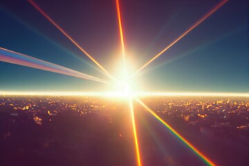 Wall Mural - lens flares for photography and anamorphic lens flare