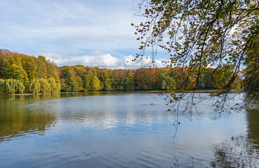 Canvas Print - Adenauerweiher in Köln