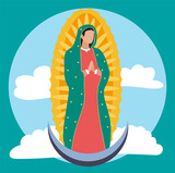 Fototapeta Dinusie - Virgen de Guadalupe
