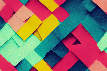 Wall Mural - Colorful Abstract Retro Pattern Inspired by Snowflakes.