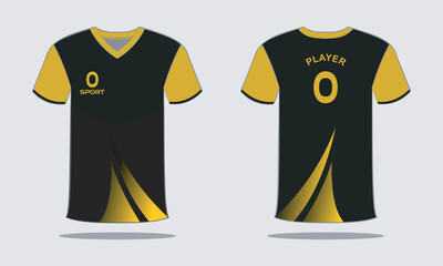 Wall Mural - Sports jersey and t-shirt template sports jersey design. Sports design for football, racing, gaming