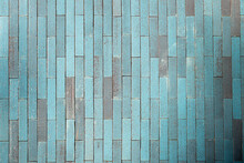 Matte Light Blue Ceramic Tile Wall Detail