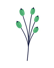 Poster - branch with green pistils