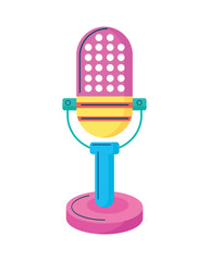 Sticker - old mic nineties retro style