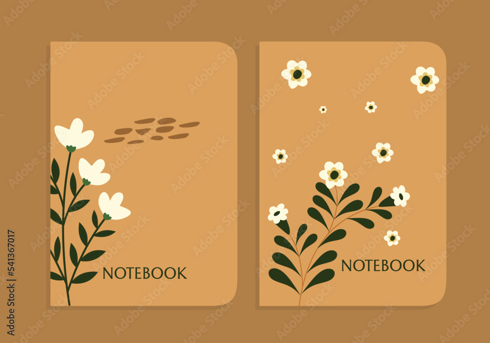 Notebook Pages Pretty set of minimalist hand drawn abstract notebook cover pages. beautiful ...