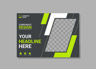 Corporate book cover horizontal design