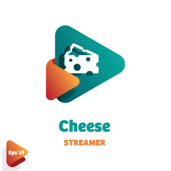 Wall Mural - Cheese Streamer Logo