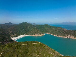 Sticker - Aerial view of Hong Kong Sai Kung landscape