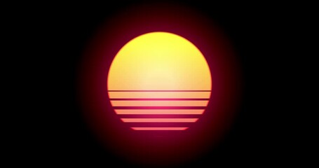 Wall Mural - 3d rendered animation of sunset heat haze flowing down