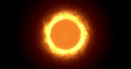 Wall Mural - 3d rendered animation of burning sun solar star energy