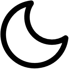 Sticker - Moon Colored Line Icon