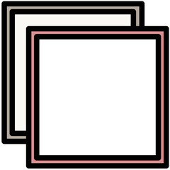 Canvas Print - Overlap Colored Line Icon