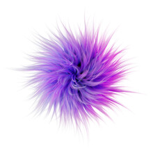 Transparent Png Background. Fluffy Purple Ball On A White Isolated Background. Graphic Illustration.