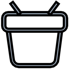 Sticker - Shopping Basket Colored Line Icon