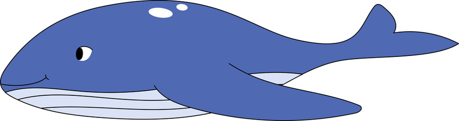 Wall Mural - whale under the sea ocean fish animal clipart