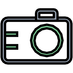 Sticker - Photography Colored Line Icon