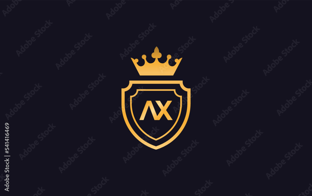 Crown vector and shield symbol icon and royal luxury shield monogram ...