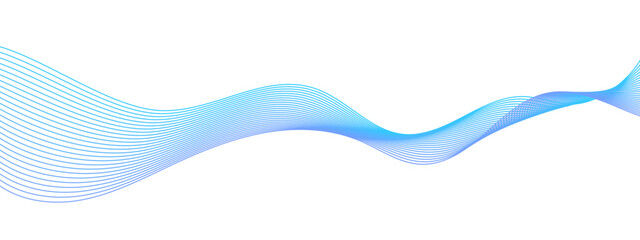 Vector wave dynamic music lines. Blue-violet abstract lines. Sound waves on a white background for your design. Vector EPS 10