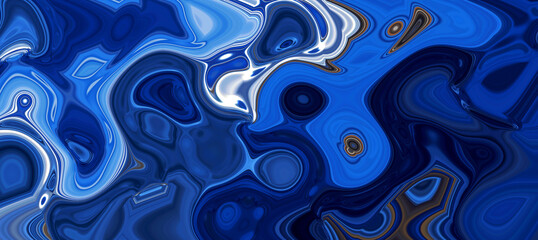 Wall Mural - blue abstract illustration  wave background 