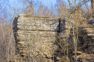 Poster - Limestone formations in an old quarry