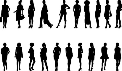 Wall Mural - Fashionable womens activity silhouette, high resolution, and realistic.