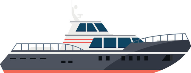 Poster - Speedboat icon. Motor ship. Marine travel vessel