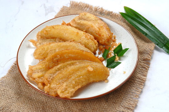 Pisang goreng or fried banana. popular street food in South East Asia, especially in indomesia Malaysia and singapore.	