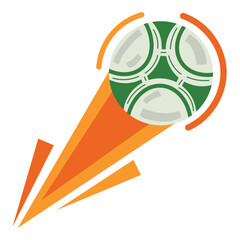 Sticker - green soccer sport balloon