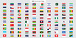 100 country's national flag set, hundreds of country vector flags