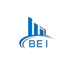 BEI letter logo. BEI blue image. BEI Monogram logo design for entrepreneur and business. BEI best icon.
