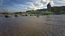 Ruins Of Ogmore Castle - Wales United Kingdom