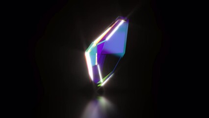 Gem is spinning Realistic 3d animation intro able to loop seamless 4k