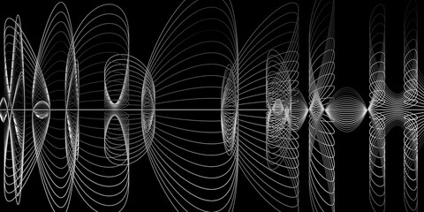 Modern black background with white lines design