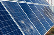 Set broken solar power photovoltaic panels after accident
